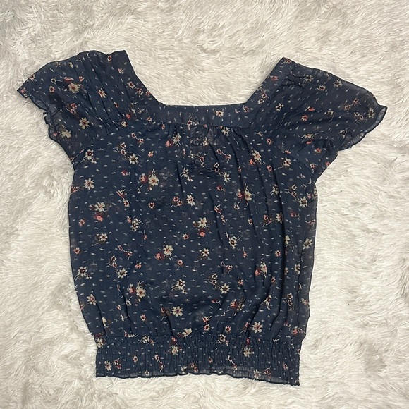 Y2K Mossimo Supply Co. Sheer Floral Blouse - Picture 1 of 5